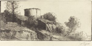 鸽子塔(La tour aux pigeons) 作者 阿方斯·莱格罗斯（Alphonse Legros）