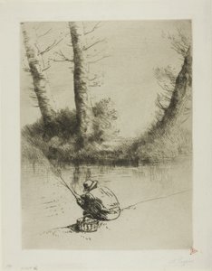 鱼竿渔夫 作者 阿方斯·莱格罗斯（Alphonse Legros）