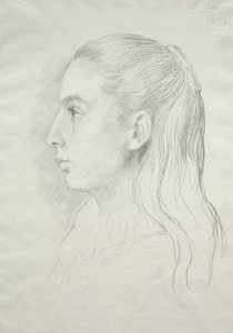 娜拉·E·莱格罗斯小姐的画像，1896年。 作者 阿方斯·莱格罗斯（Alphonse Legros）