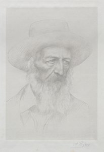 阿尔弗雷德·坦尼森勋爵的画像。 作者 阿方斯·莱格罗斯（Alphonse Legros）