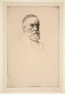 G.F. 沃茨肖像，R.A. 作者 阿方斯·莱格罗斯（Alphonse Legros）
