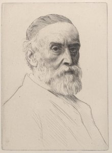 乔治-弗雷德里克-瓦茨的肖像，1879年。 作者 阿方斯·莱格罗斯（Alphonse Legros）