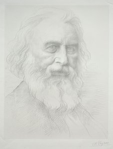 亨利-沃兹沃斯-朗费罗肖像（第二版） 作者 阿方斯·莱格罗斯（Alphonse Legros）