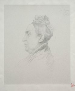 坎普夫人侧面肖像（第二版） 作者 阿方斯·莱格罗斯（Alphonse Legros）