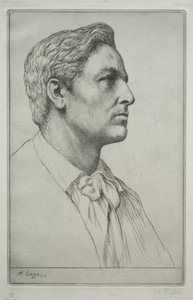 查尔斯-霍尔罗伊德爵士肖像 作者 阿方斯·莱格罗斯（Alphonse Legros）