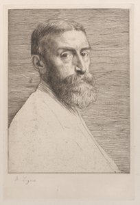 爱德华-约翰-波因特爵士的画像，1877年。 作者 阿方斯·莱格罗斯（Alphonse Legros）