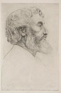 弗雷德里克·莱顿爵士一盘肖像。 作者 阿方斯·莱格罗斯（Alphonse Legros）