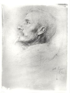 Walter Crane的肖像（1845-1915） 作者 阿方斯·莱格罗斯（Alphonse Legros）