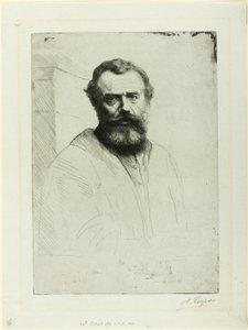 艺术家肖像 作者 阿方斯·莱格罗斯（Alphonse Legros）