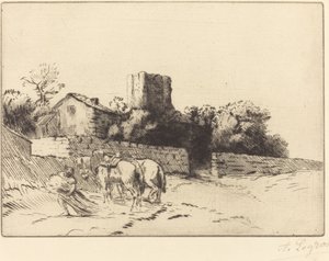 长老院墙(Le mur du presbytere) 作者 阿方斯·莱格罗斯（Alphonse Legros）