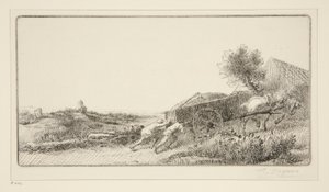 收割干草 作者 阿方斯·莱格罗斯（Alphonse Legros）