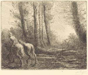 从耕地返回 Le retour de labourage. 作者 阿方斯·莱格罗斯（Alphonse Legros）
