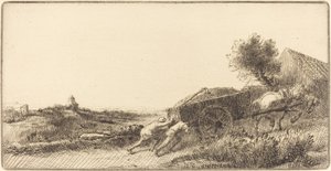 与 "Hay Rentrant le foin "一起返回。 作者 阿方斯·莱格罗斯（Alphonse Legros）