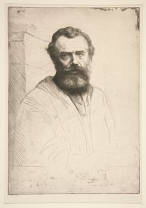 自画像 作者 阿方斯·莱格罗斯（Alphonse Legros）