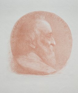 自画像，第 2 号奖章（第 11 版） 作者 阿方斯·莱格罗斯（Alphonse Legros）