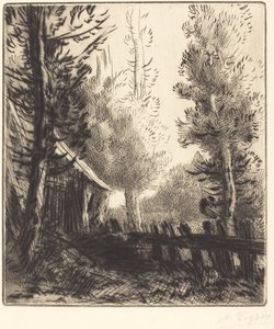 棚子和机库。 作者 阿方斯·莱格罗斯（Alphonse Legros）
