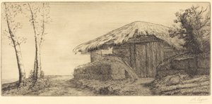 山坡上的牧羊人小屋 (Bergerie sur le coteau) 作者 阿方斯·莱格罗斯（Alphonse Legros）