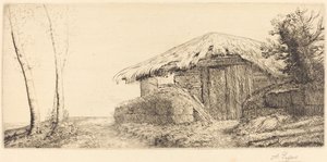 山坡上的牧羊人小屋（Bergerie sur le coteau） 作者 阿方斯·莱格罗斯（Alphonse Legros）