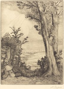 乡村的午睡 Sieste dans la campagne. 作者 阿方斯·莱格罗斯（Alphonse Legros）