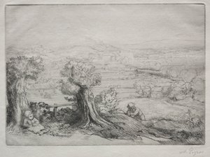 勃艮第山谷纪念品 作者 阿方斯·莱格罗斯（Alphonse Legros）