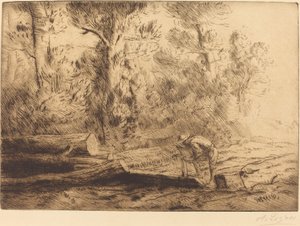 劈木头的人 劈木头的人。 作者 阿方斯·莱格罗斯（Alphonse Legros）