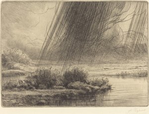 暴风骤雨。 作者 阿方斯·莱格罗斯（Alphonse Legros）