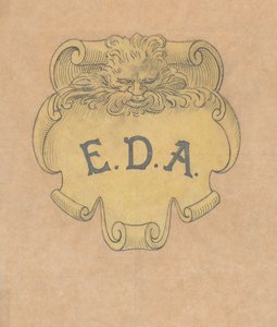 爱德华-D-亚当斯的铜牌研究，约1892年。