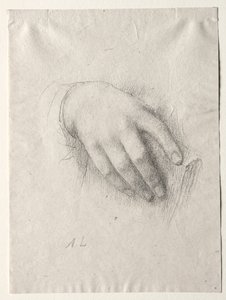 研究手。 作者 阿方斯·莱格罗斯（Alphonse Legros）