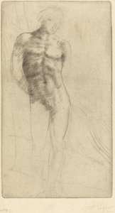 裸体人物研究(Etude de figure nue) 作者 阿方斯·莱格罗斯（Alphonse Legros）