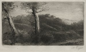 日落。 作者 阿方斯·莱格罗斯（Alphonse Legros）