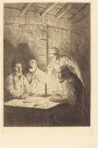 穷人的晚餐 Le souper chez misere. 作者 阿方斯·莱格罗斯（Alphonse Legros）