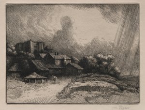 修道院农场。 作者 阿方斯·莱格罗斯（Alphonse Legros）