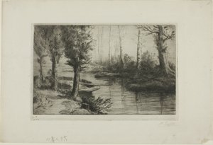 运河早晨 作者 阿方斯·莱格罗斯（Alphonse Legros）