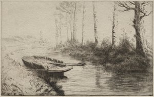 运河，早晨。 作者 阿方斯·莱格罗斯（Alphonse Legros）