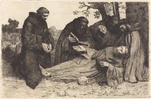 圣弗朗西斯之死 作者 阿方斯·莱格罗斯（Alphonse Legros）
