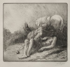 好撒玛利亚人。 作者 阿方斯·莱格罗斯（Alphonse Legros）