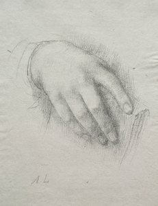 娜拉E.莱格罗斯的手。 作者 阿方斯·莱格罗斯（Alphonse Legros）