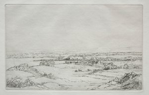 在湖附近的平原湖附近的草地。 作者 阿方斯·莱格罗斯（Alphonse Legros）