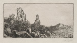 蒙鲁的旧石矿场。 作者 阿方斯·莱格罗斯（Alphonse Legros）