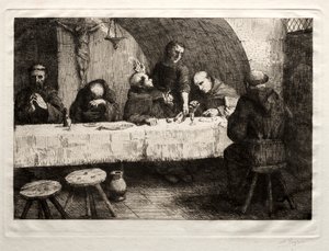 餐厅
 作者 阿方斯·莱格罗斯（Alphonse Legros）