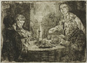 晚餐 作者 阿方斯·莱格罗斯（Alphonse Legros）