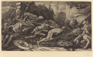 死亡的胜利：战斗 (Le triomphe de la mort: Le combat) 作者 阿方斯·莱格罗斯（Alphonse Legros）