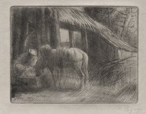 饮水处（第二盘） 作者 阿方斯·莱格罗斯（Alphonse Legros）