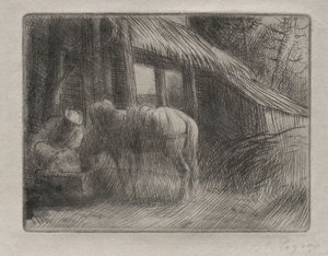 浇水处第二盘。 作者 阿方斯·莱格罗斯（Alphonse Legros）