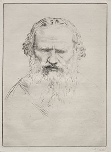托尔斯泰。 作者 阿方斯·莱格罗斯（Alphonse Legros）