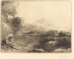 旅行者休息处 旅行者休息处（Repos du voyageur）。 作者 阿方斯·莱格罗斯（Alphonse Legros）