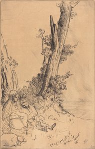 休息的旅行者（Les voyageurs fatigues） 作者 阿方斯·莱格罗斯（Alphonse Legros）