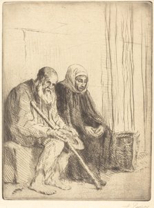 两个乞丐 Les deux mendiants. 作者 阿方斯·莱格罗斯（Alphonse Legros）