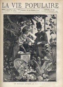 一个优雅的男人在花店买花。插图：阿尔方斯-玛丽-穆夏（Alphonse Marie Mucha 作者 阿方斯·慕夏