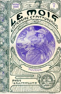 Cover of the magazine (monthly magazine) Le Month litteraire et picturesque by Alphonse Mucha (1860-1939): month of February 1899 - Maison de la Bonne Presse - 作者 阿方斯·慕夏